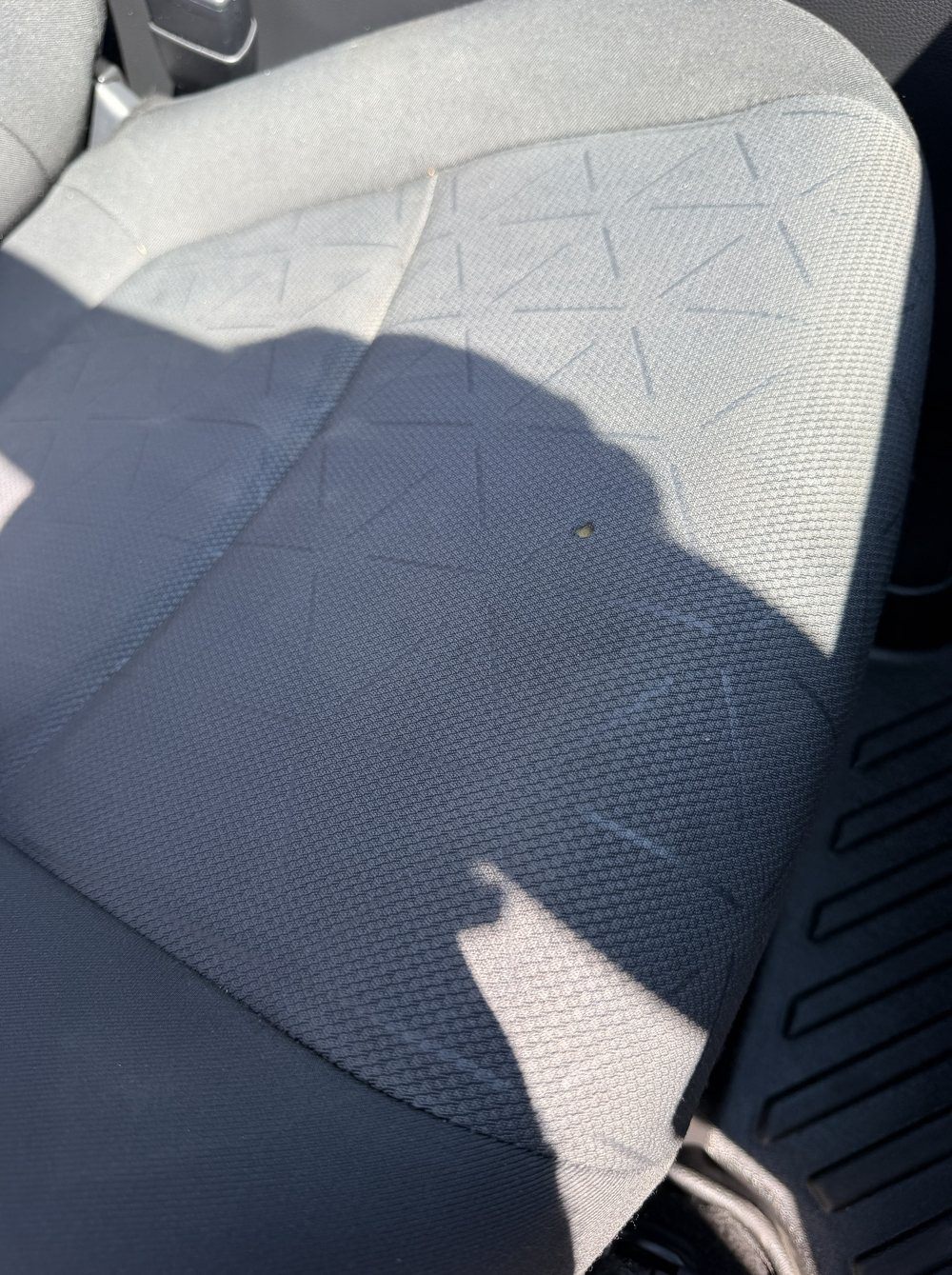 Driver seat before interior restoration